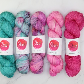 Glittering Snowscape Shawl Kit in Fabulous Sock: Fairytopia DYED TO ORDER 2/09/2025