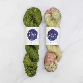 Krisanteema Shawl Set in Romance: Olive You DYED TO ORDER 16/12/2025