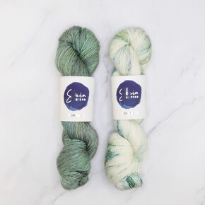 Krisanteema Shawl Set in Romance: Spindrift DYED TO ORDER 16/12/2025