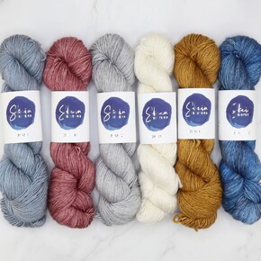 SSP (slip stitch party) Shawl Set in Romance: Isabell's Original A