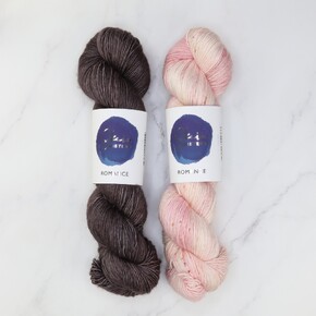 SS Alpine Bloom Sweater Yarn Set in Romance: Jasper, sizes 1-2