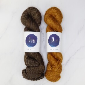 SS Alpine Bloom Sweater Yarn Set in Romance: Macchiato, sizes 3-5