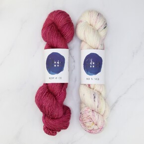 SS Alpine Bloom Sweater Yarn Set in Romance: Poison Apple, sizes 6-8