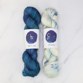 SS Alpine Bloom Sweater Yarn Set in Romance DYED TO ORDER 16/12/2025: Oceanic, size 9