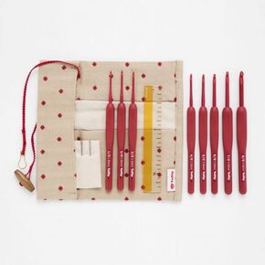 Tulip Etimo Crochet Hook Set: Red Soft-Grip