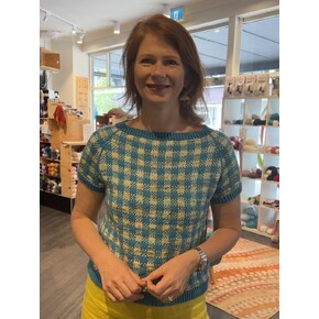 Deb's Gr8 Gingham Raglan sweater