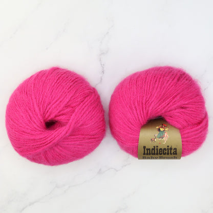 Alpaca Yarns Baby Brushed Alpaca 14ply in colourway Bright Pink 6506 – 14ply+ weight alpaca, acrylic yarn