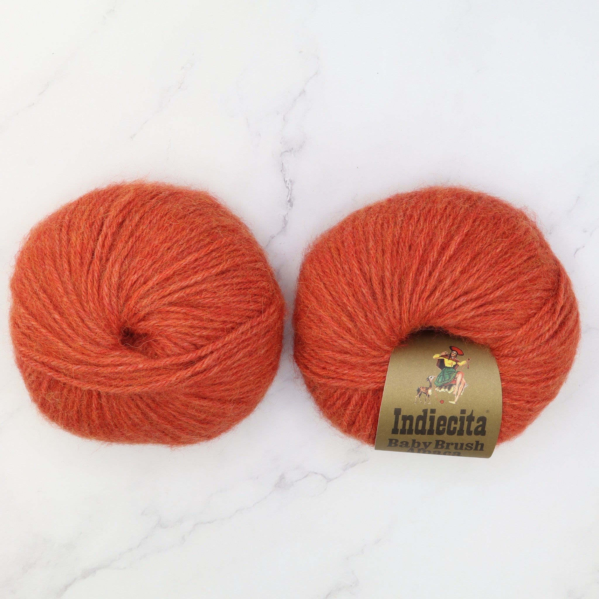 Baby Brushed Alpaca Throw kit, colourway Burnt Orange 707