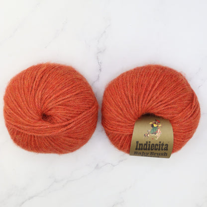 Baby Brushed Alpaca Throw kit, colourway Burnt Orange 707