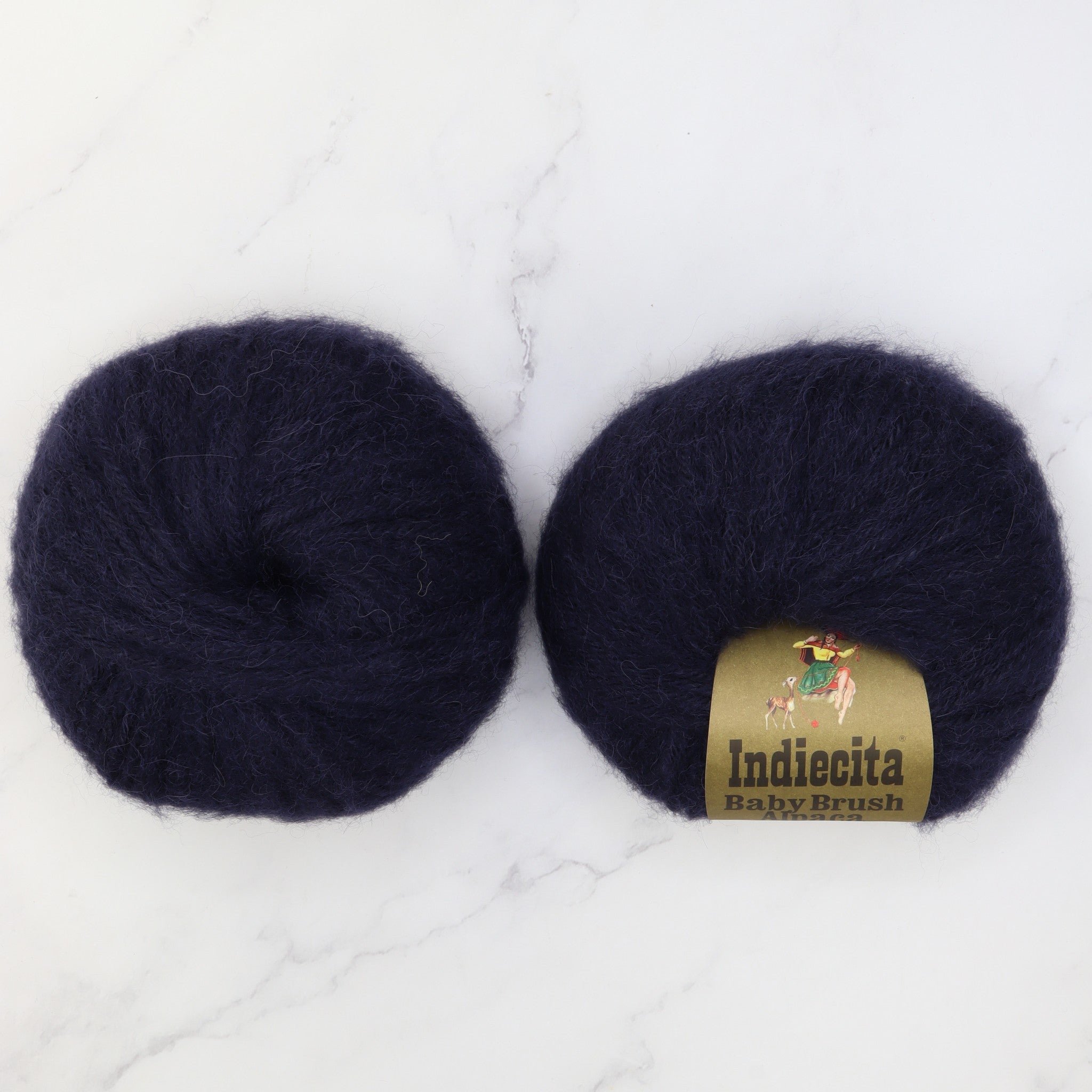 Baby Brushed Alpaca Throw kit, colourway Deep Navy 1667