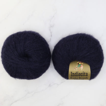 Baby Brushed Alpaca Throw kit, colourway Deep Navy 1667