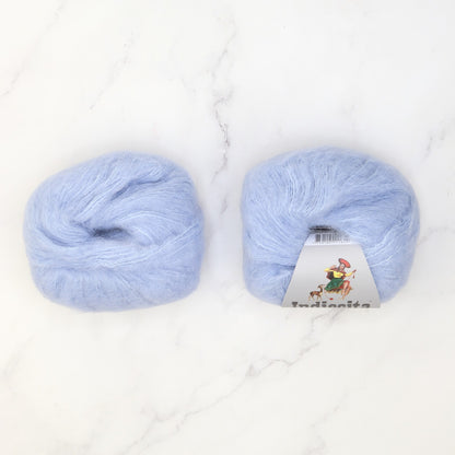 Boxy Sweater 2130 kit in Indiecita Baby Suri Silk Brushed, colourway Powder Blue