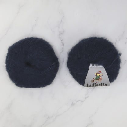 Cropped Cardigan kit in Baby Suri Silk, colourway Dark Petrol Navy