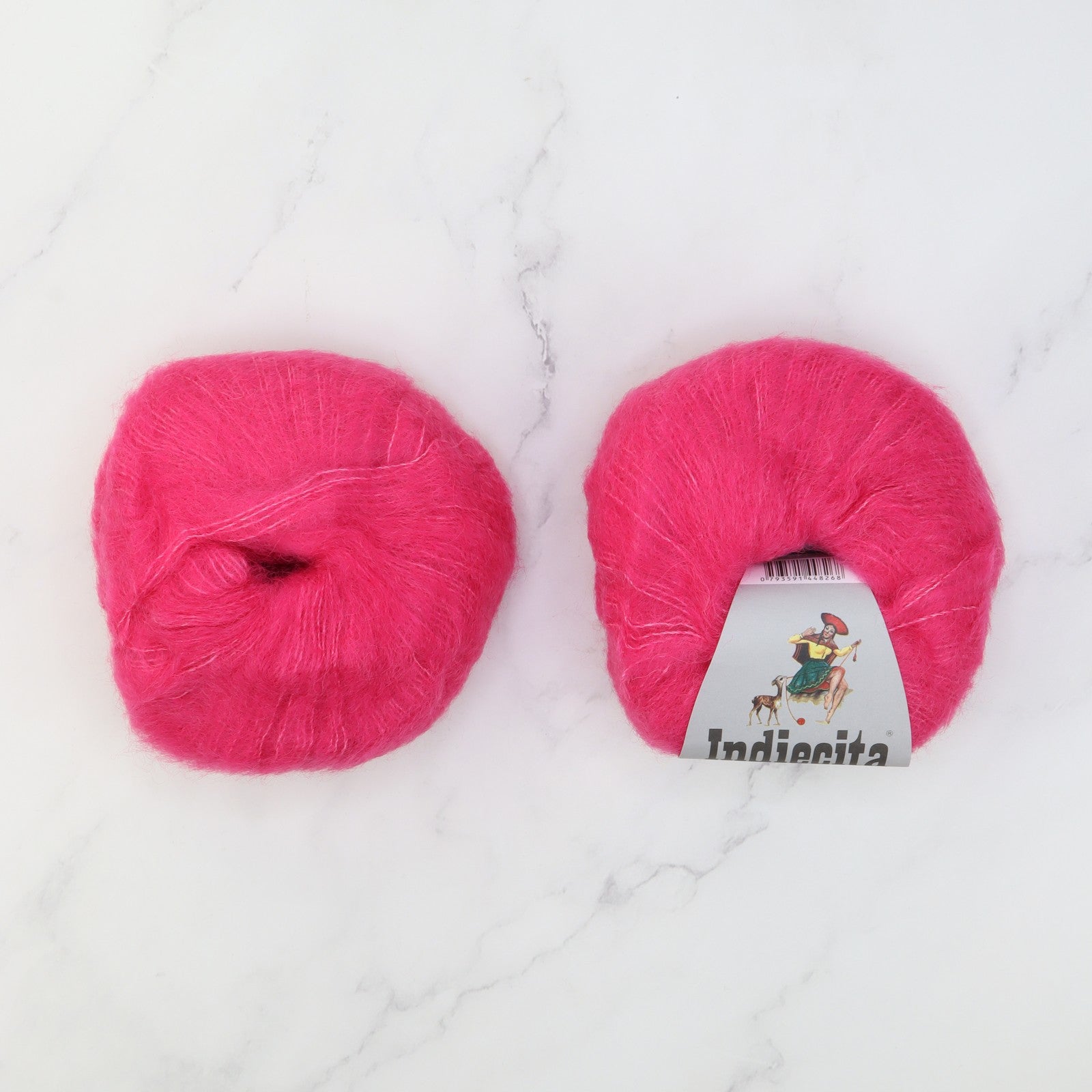 Cropped Cardigan kit in Baby Suri Silk, colourway Bright Pink