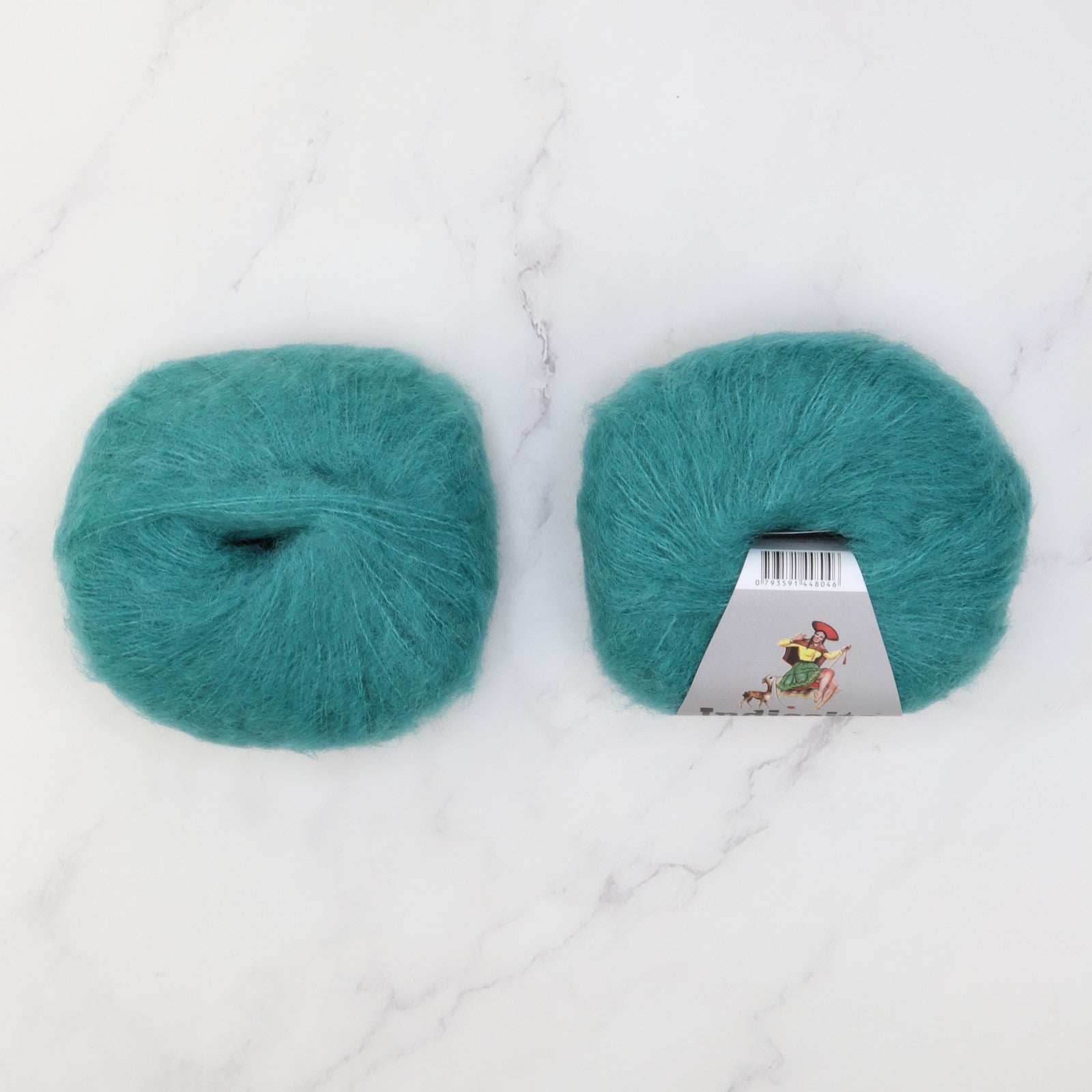 Cropped Cardigan kit in Baby Suri Silk, colourway Turquoise