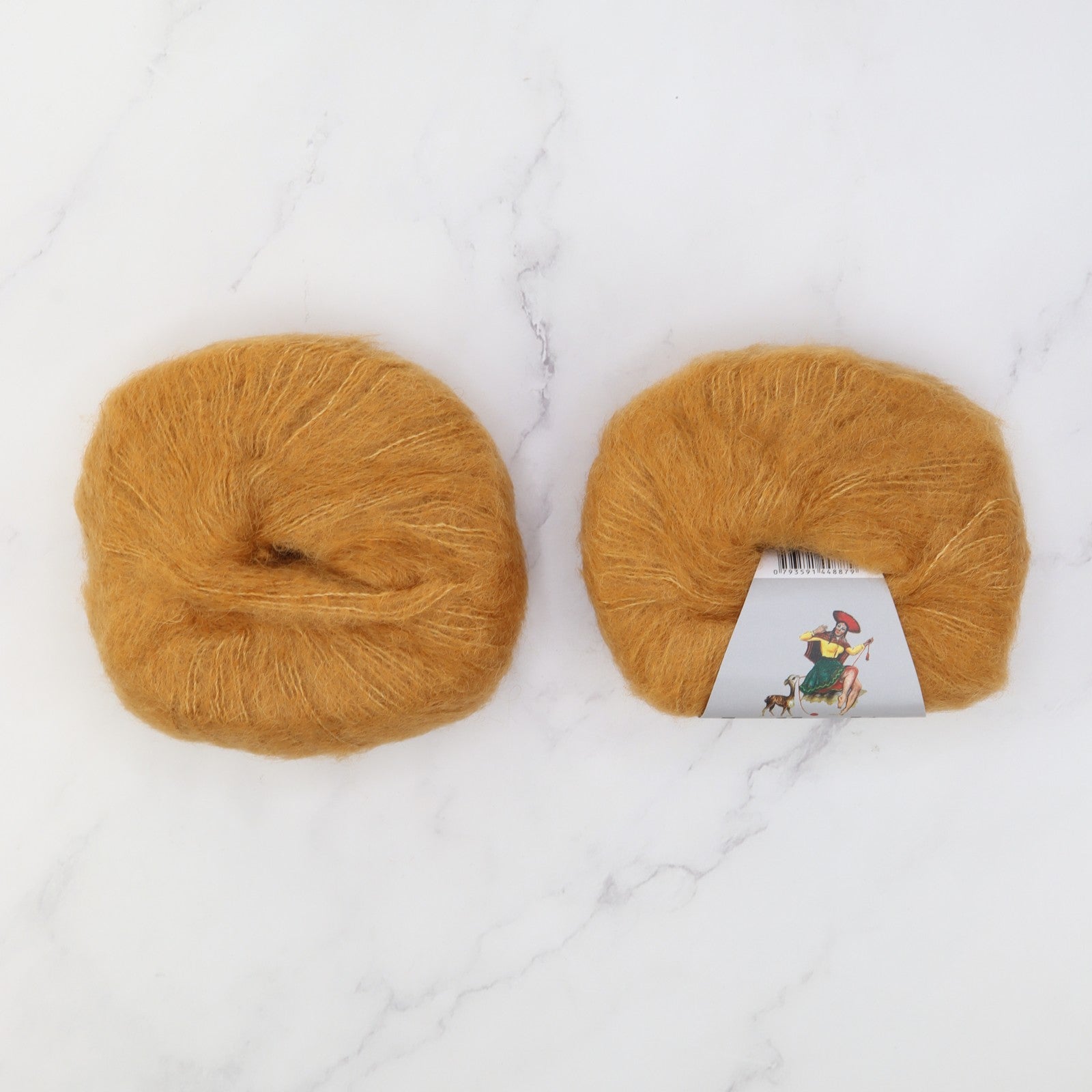 Cropped Cardigan kit in Baby Suri Silk, colourway Mustard