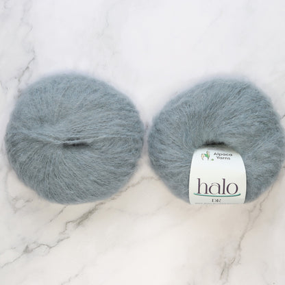 Alpaca Yarns Halo in colourway Steel – 8ply weight alpaca yarn