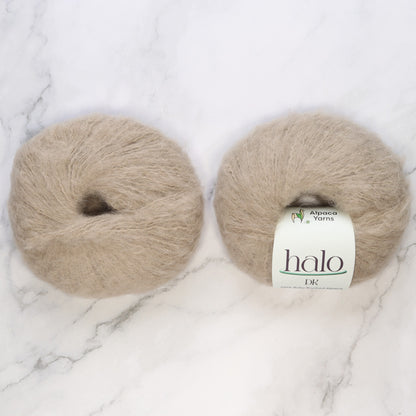 Alpaca Yarns Halo in colourway Cappuccino – 8ply weight alpaca yarn