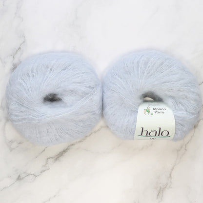 Alpaca Yarns Halo in colourway Sky Blue – 8ply weight alpaca yarn