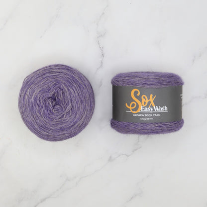 Alpaca Yarns Sox Easy Wash in colourway Grape – 4ply weight alpaca, nylon yarn