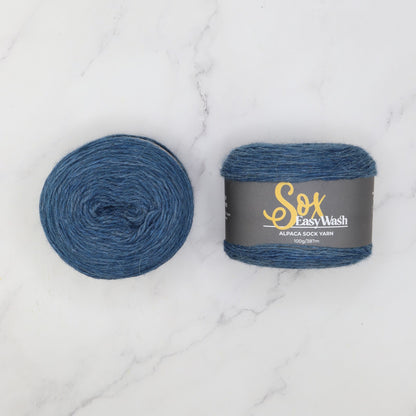 Alpaca Yarns Sox Easy Wash in colourway Prussian Blue – 4ply weight alpaca, nylon yarn