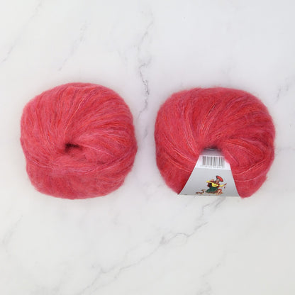 Alpaca Yarns Indiecita Baby Suri Silk Brushed in colourway Multi Reds – 4ply weight alpaca, silk yarn