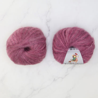 Alpaca Yarns Indiecita Baby Suri Silk Brushed in colourway Multi Plums – 4ply weight alpaca, silk yarn