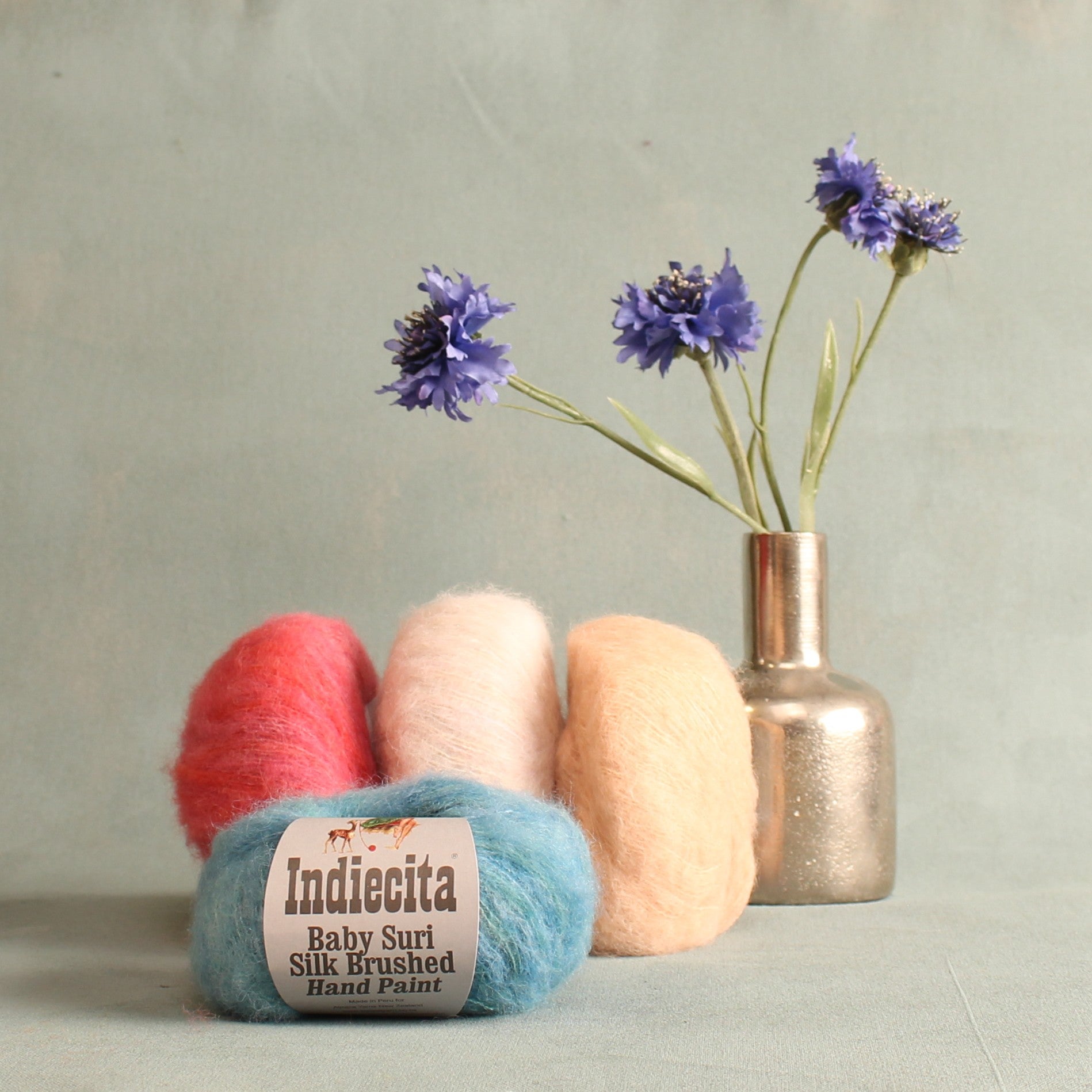 Alpaca Yarns Indiecita Baby Suri Silk Brushed – 4ply weight alpaca, silk yarn
