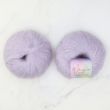 Whisper Rib Throw Over Top kit, colourway Lilac