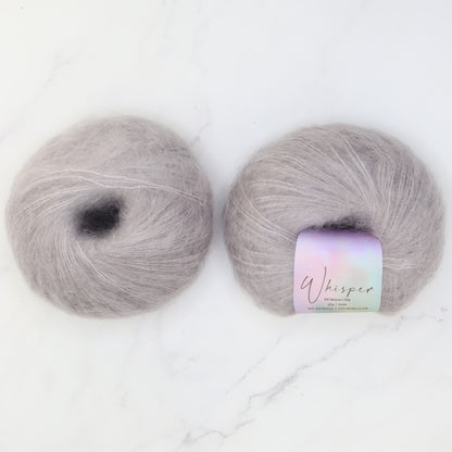 Whisper Rib Throw Over Top kit, colourway Mist