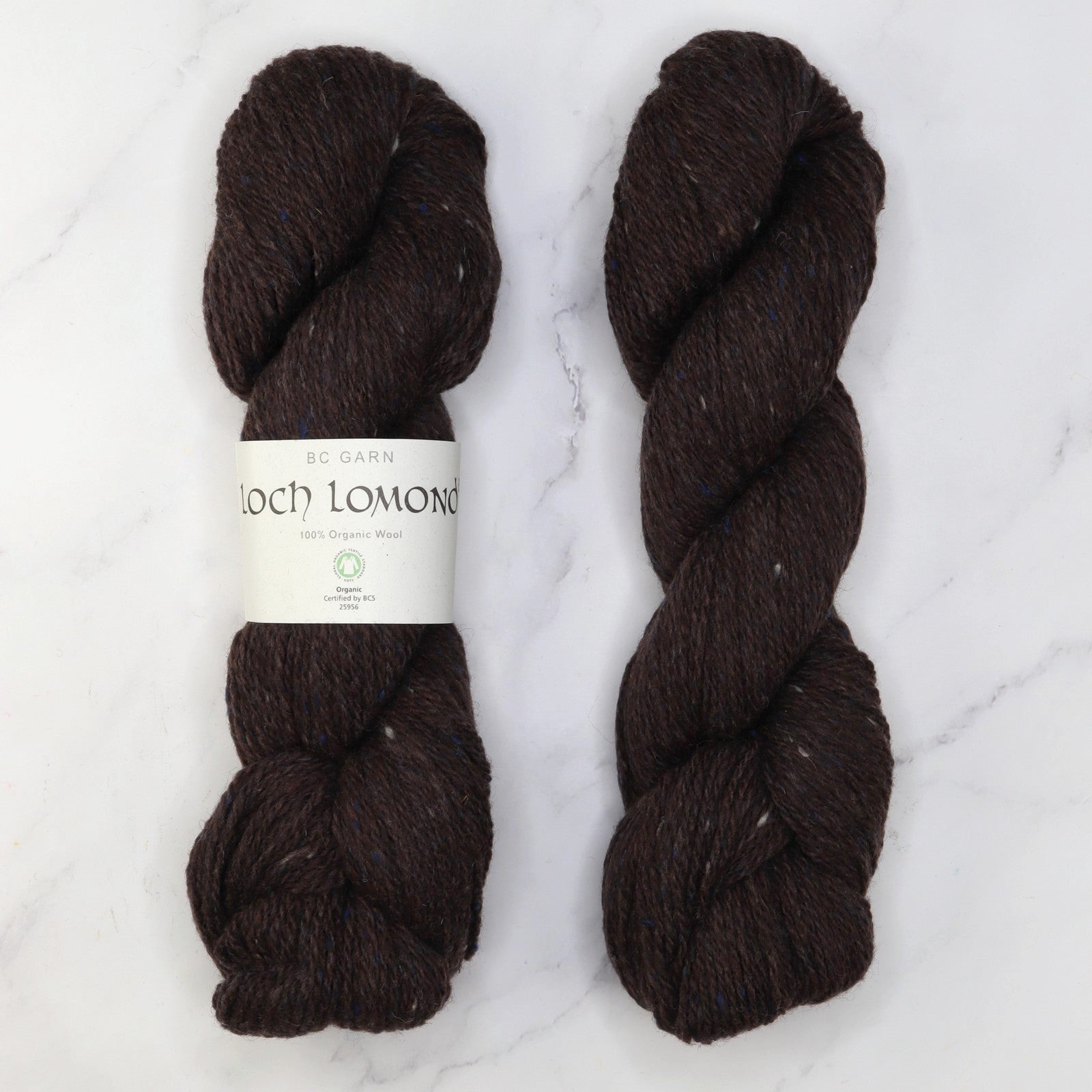 BC Garn Loch Lomond GOTS in colourway Dark Brown – 8ply weight wool yarn