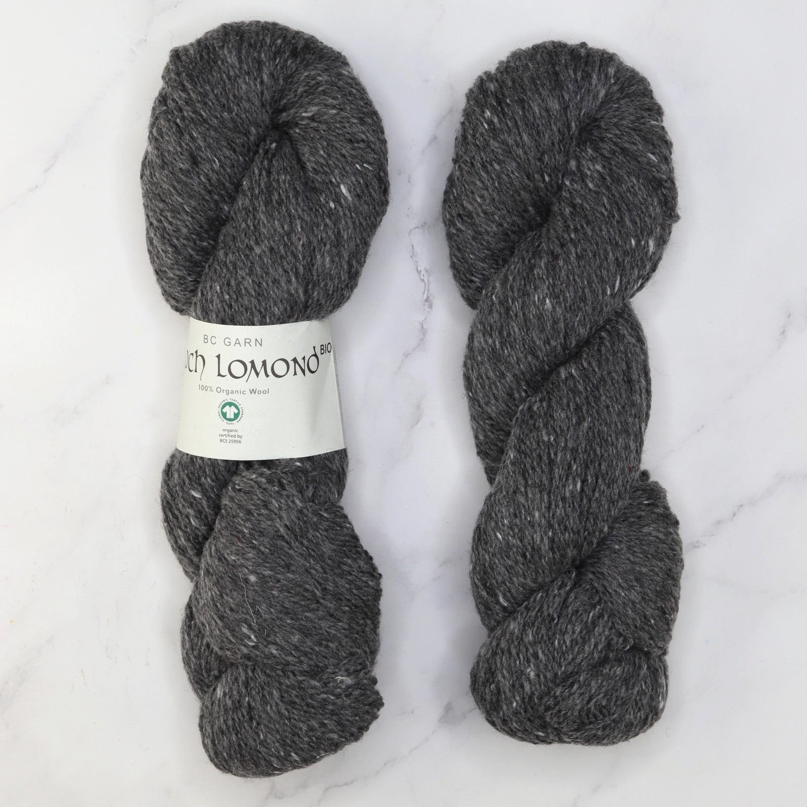 BC Garn Loch Lomond GOTS in colourway Graphite – 8ply weight wool yarn