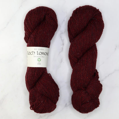 BC Garn Loch Lomond GOTS in colourway Bordeaux – 8ply weight wool yarn