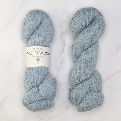 BC Garn Loch Lomond GOTS in colourway Baby Blue – 8ply weight wool yarn