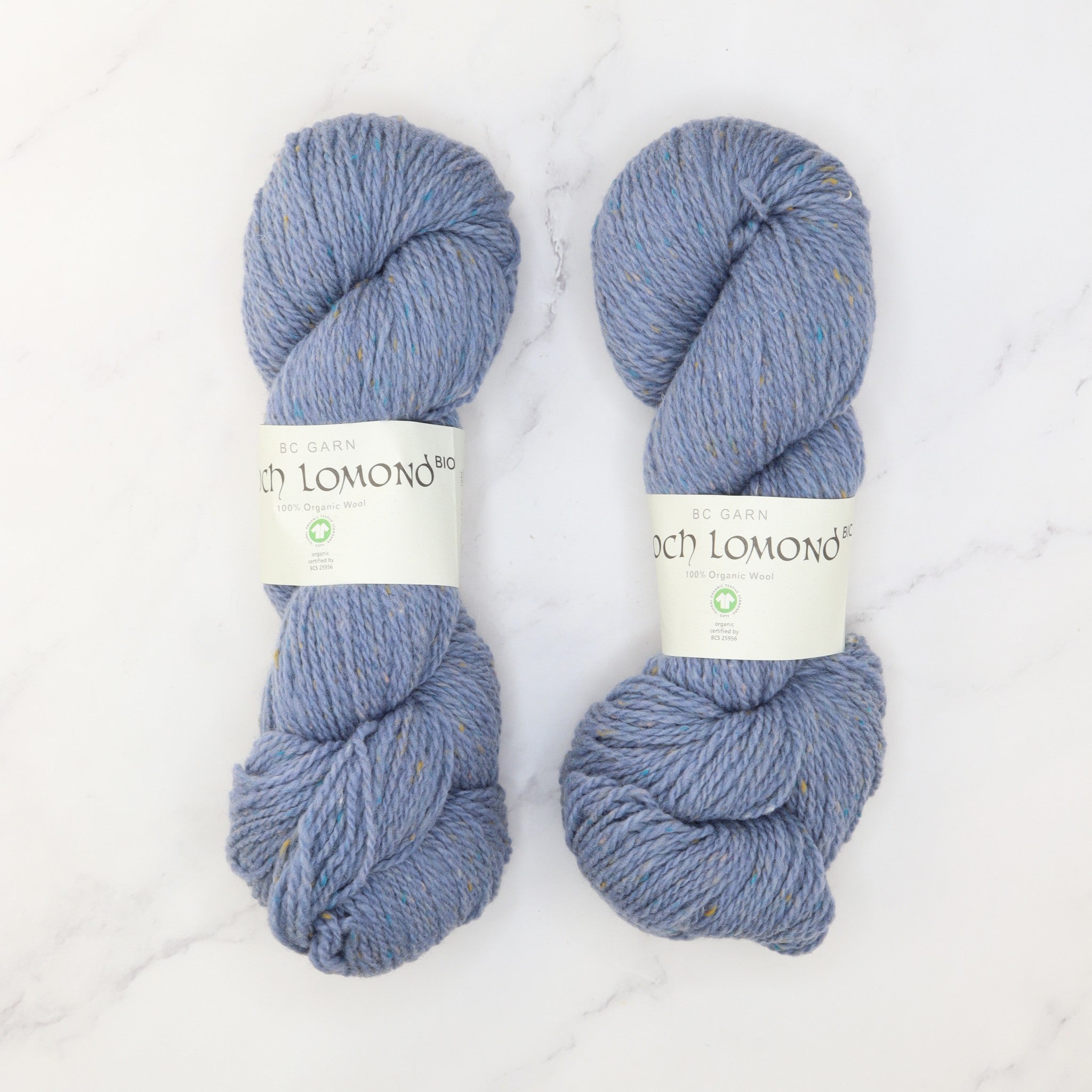 BC Garn Loch Lomond GOTS in colourway Bright Blue – 8ply weight wool yarn