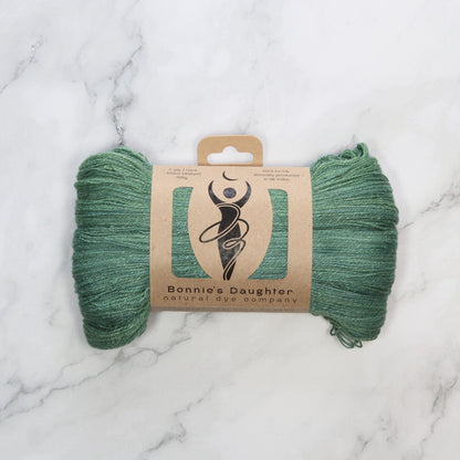 Bonnie's Daughter Eri Silk 2ply Lace in colourway Emerald Depths – 2ply weight silk yarn
