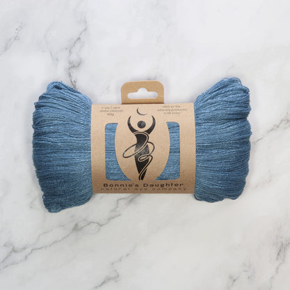 Bonnie's Daughter Eri Silk 2ply Lace in colourway Roberts – 2ply weight silk yarn
