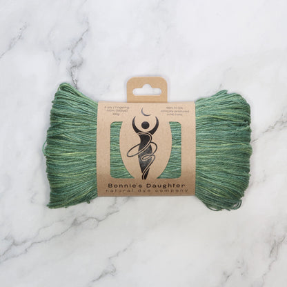 Bonnie's Daughter Eri Silk 4ply in colourway Emerald Depths – 4ply weight silk yarn