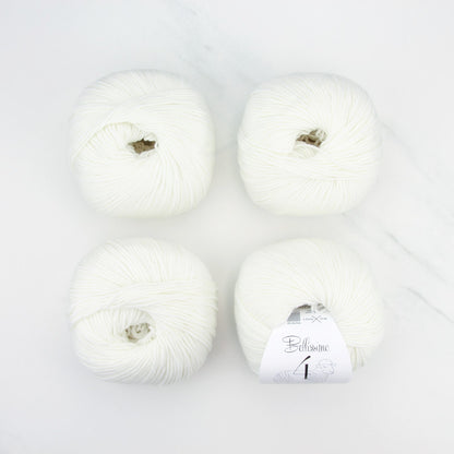 Bellissimo 4 in colourway White – 4ply weight merino yarn