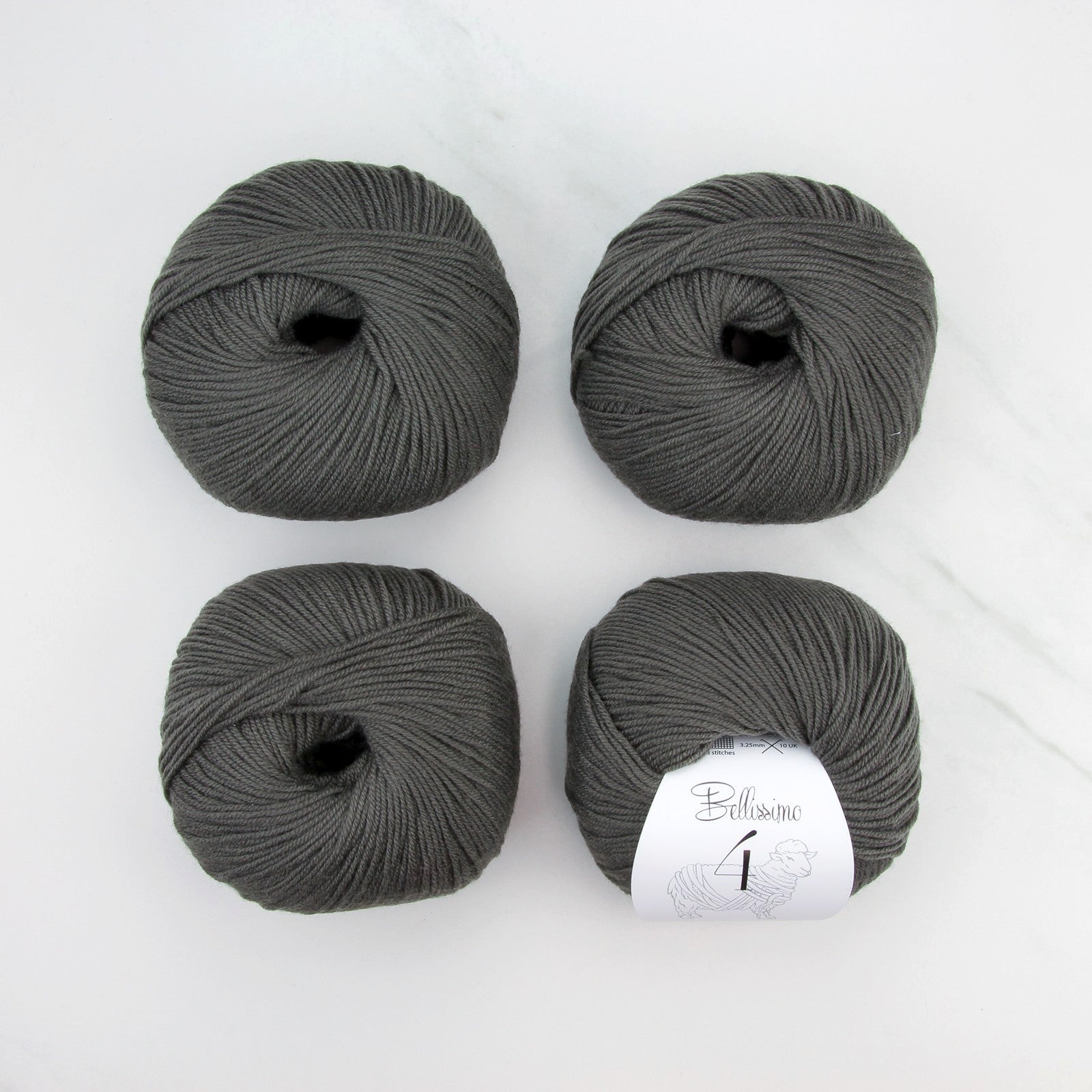 Bellissimo 4 in colourway Slate – 4ply weight merino yarn