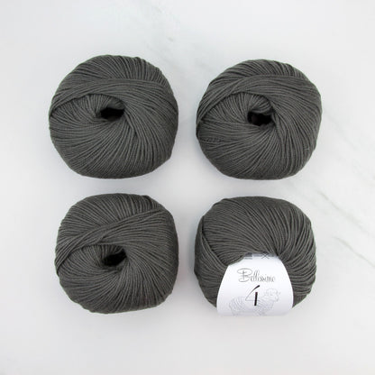 Bellissimo 4 in colourway Slate – 4ply weight merino yarn