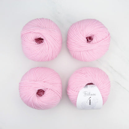 Bellissimo 4 in colourway Lolly Pink – 4ply weight merino yarn