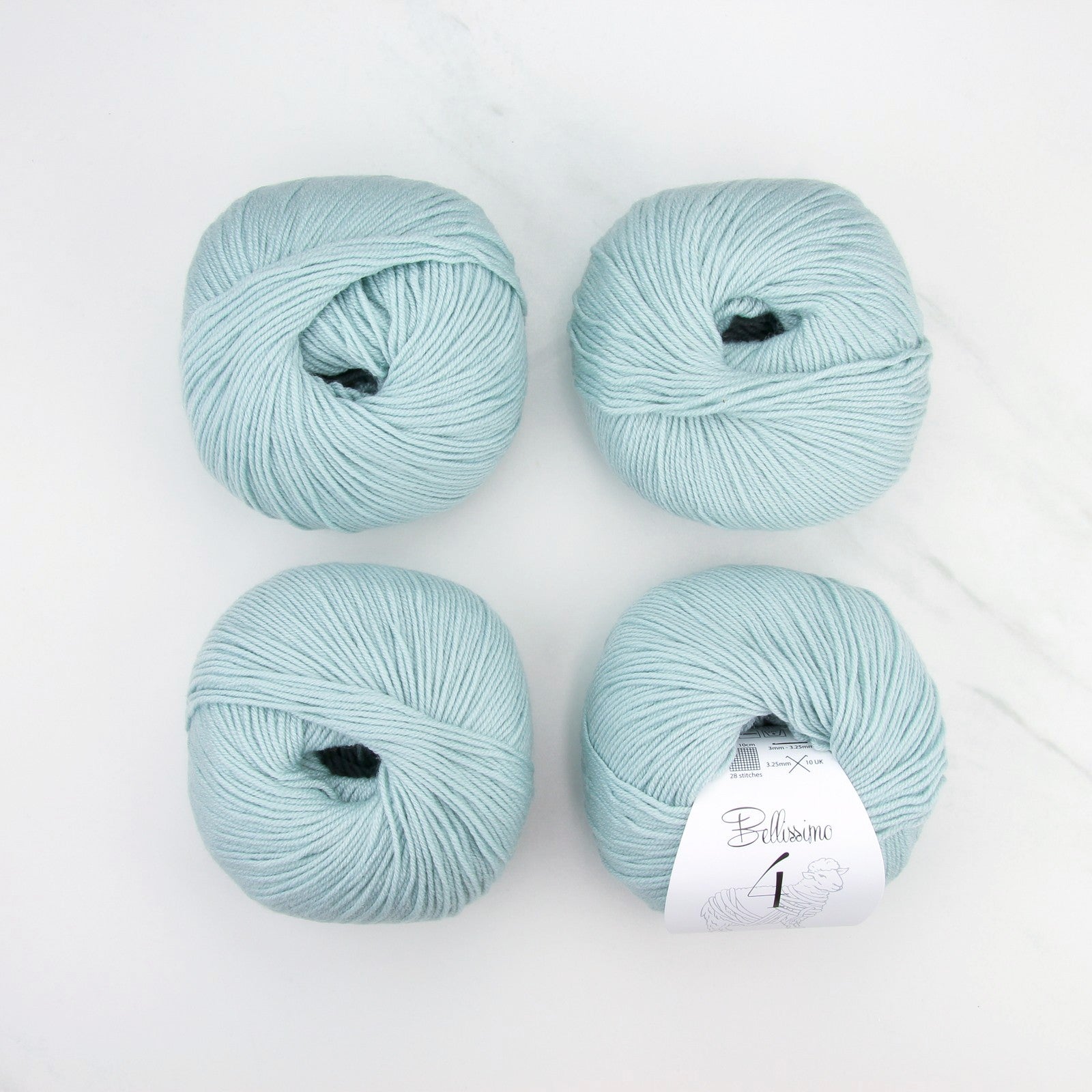 Bellissimo 4 in colourway Mist – 4ply weight merino yarn