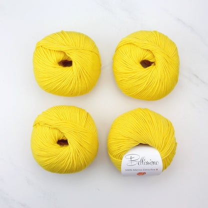 Bellissimo 8 in colourway Yellow – 8ply weight merino yarn