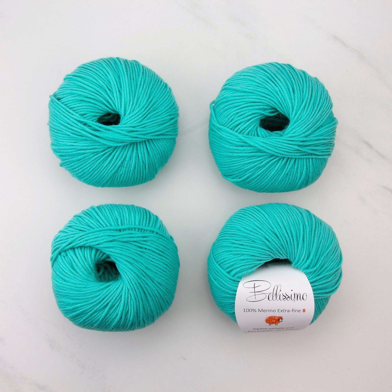 Bellissimo 8 in colourway Ocean – 8ply weight merino yarn