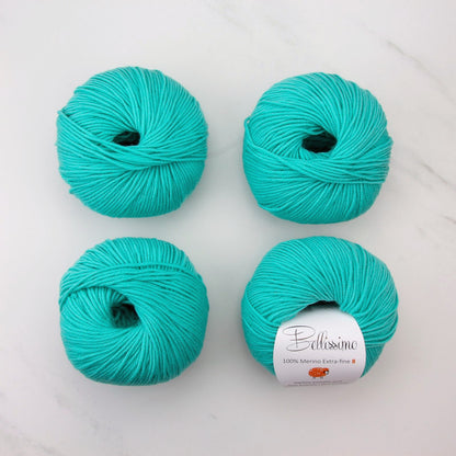 Bellissimo 8 in colourway Ocean – 8ply weight merino yarn