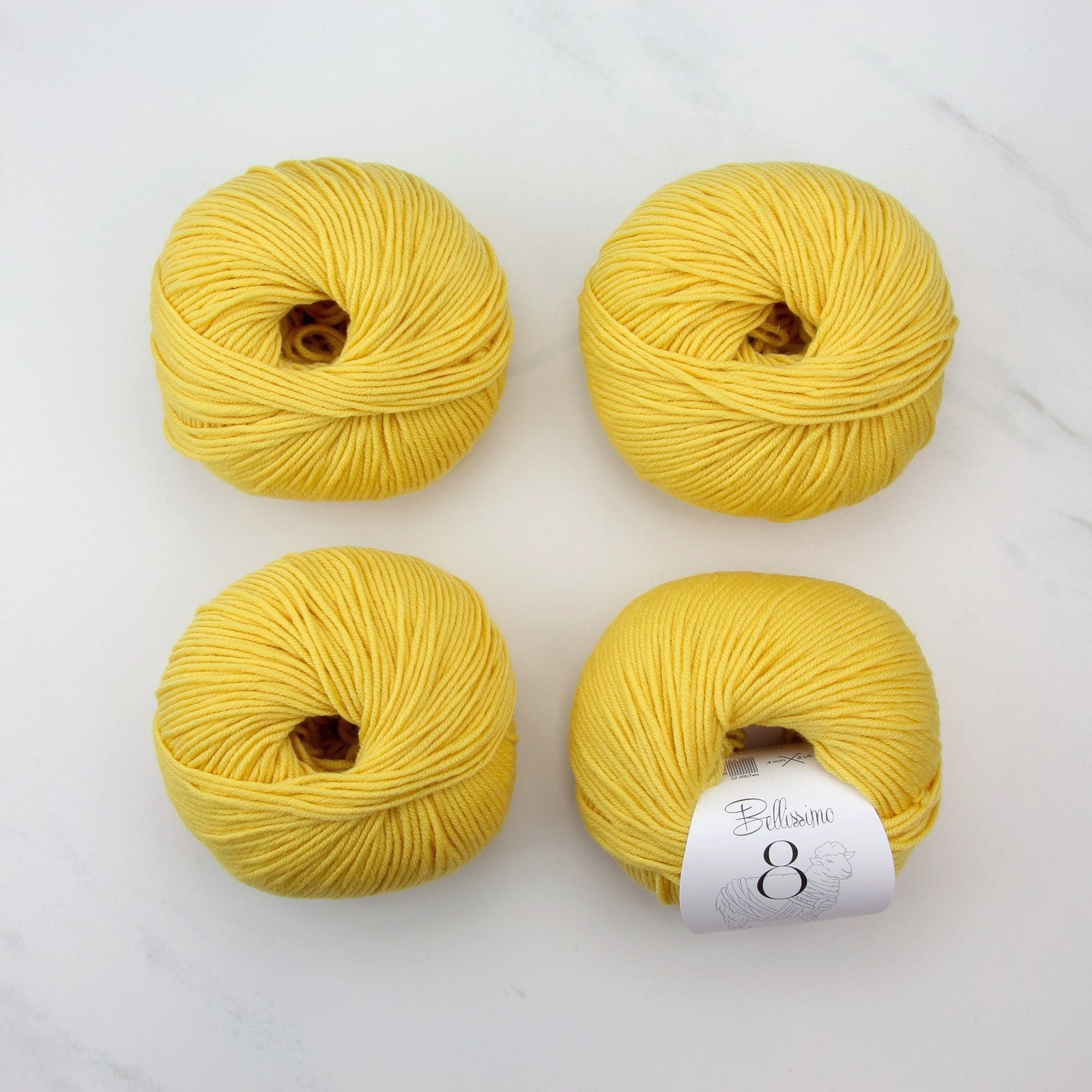 Bellissimo 8 in colourway Butter – 8ply weight merino yarn