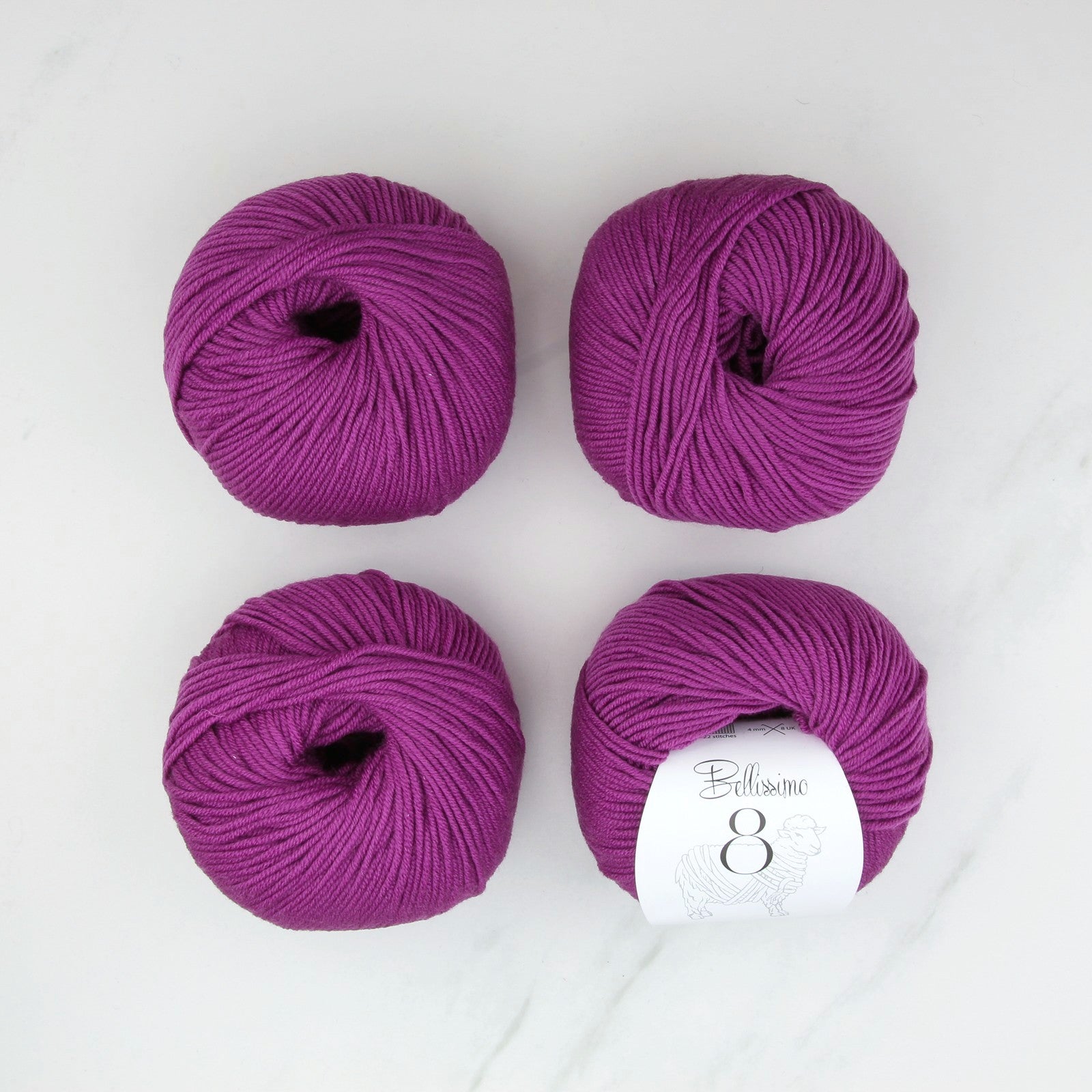 Bellissimo 8 in colourway Cranberry – 8ply weight merino yarn