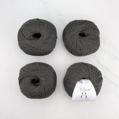Bellissimo 8 in colourway Slate – 8ply weight merino yarn