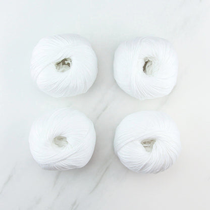 Bellissimo Airlie in colourway White – 4ply weight cotton yarn